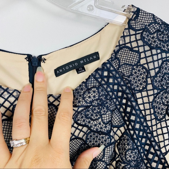 Antonio Melani  Lace Cap Sleeve Midi Dress - Picture 3 of 8